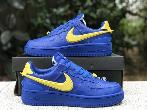 Women's Air Force 1 Low Blue/Yellow Shoes 0222